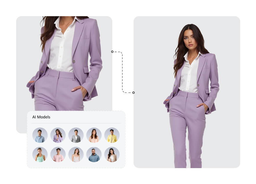 AI-powered model selection process for cropped images