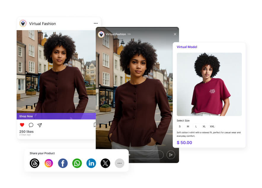 AI-generated images ready for social media and web use